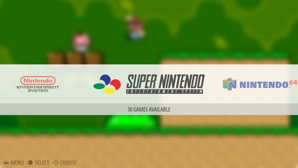 Emulation Station Startbildschirm. Ausgewählt: Super Nintendo